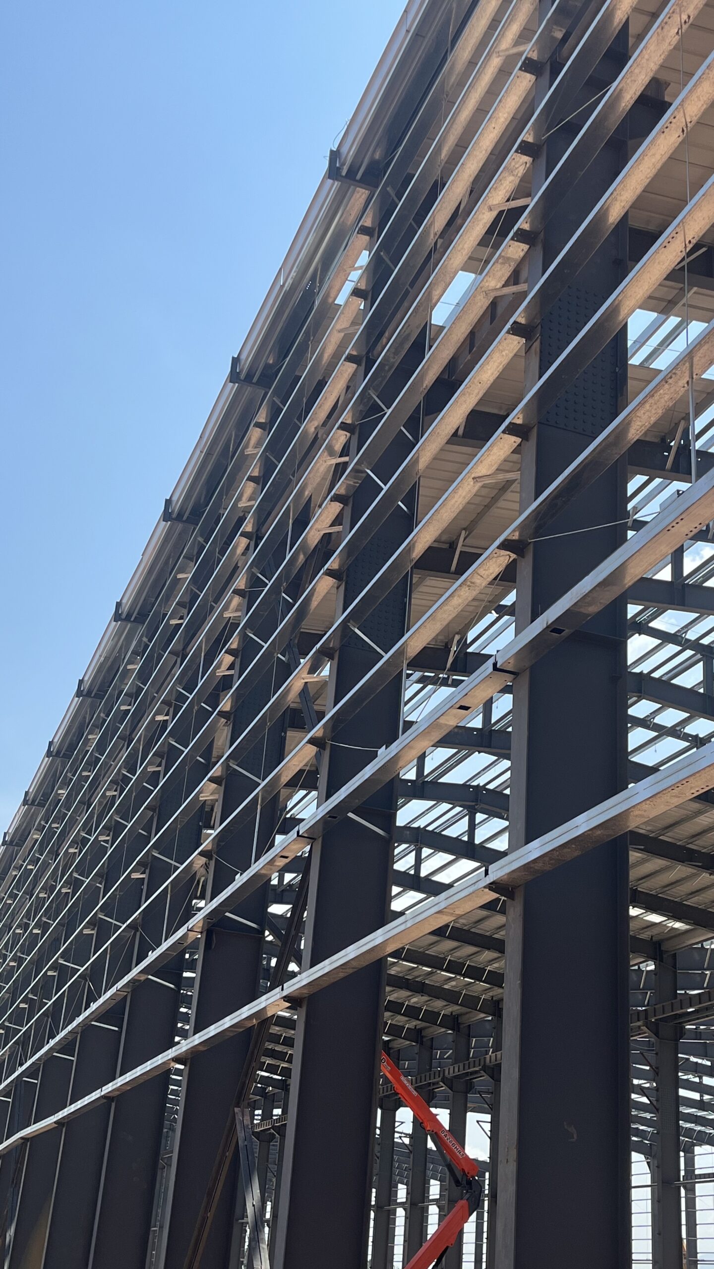 Secondary steel members on Johor Bahru industrial plant